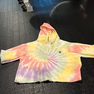 Tie dye cropped hoodie